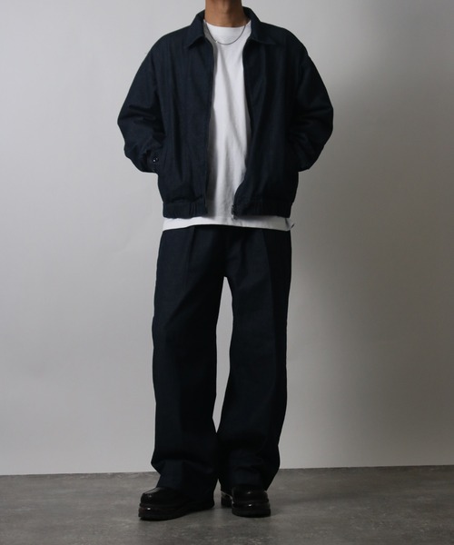 NYLAUS(ナイラス)の「【Nylaus】ワンタック センタープレス ワイドパンツ スラックス デニムパンツ セットアップ対応(その他パンツ・メンズ・ブラウン/インディゴブルー/ブラック系その他/ブラック・L/M)」の8枚目の写真