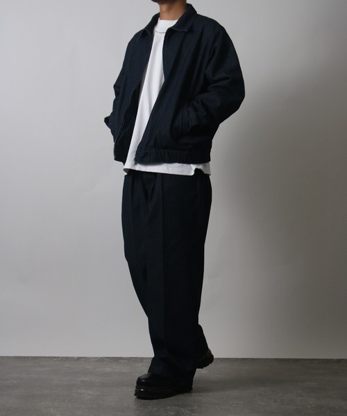 NYLAUS(ナイラス)の「【Nylaus】ワンタック センタープレス ワイドパンツ スラックス デニムパンツ セットアップ対応(その他パンツ・メンズ・ブラウン/インディゴブルー/ブラック系その他/ブラック・L/M)」の10枚目の写真