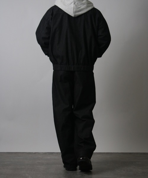 NYLAUS(ナイラス)の「【Nylaus】ワンタック センタープレス ワイドパンツ スラックス デニムパンツ セットアップ対応(その他パンツ・メンズ・ブラウン/インディゴブルー/ブラック系その他/ブラック・L/M)」の17枚目の写真