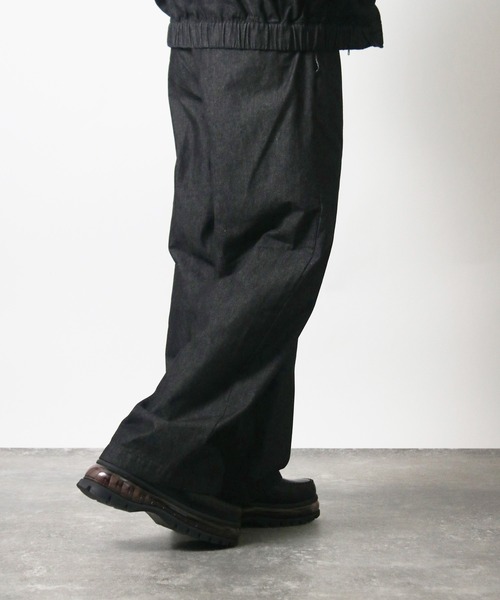 NYLAUS(ナイラス)の「【Nylaus】ワンタック センタープレス ワイドパンツ スラックス デニムパンツ セットアップ対応(その他パンツ・メンズ・ブラウン/インディゴブルー/ブラック系その他/ブラック・L/M)」の21枚目の写真