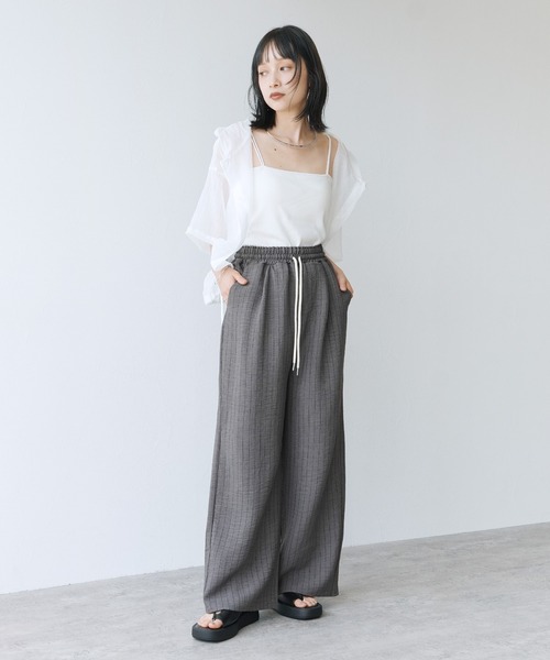 Yeoun（ヨウン）の「ストライプイージーパンツ（その他パンツ・レディース・ベージュ系/グレー系・L/M）」の11枚目の写真