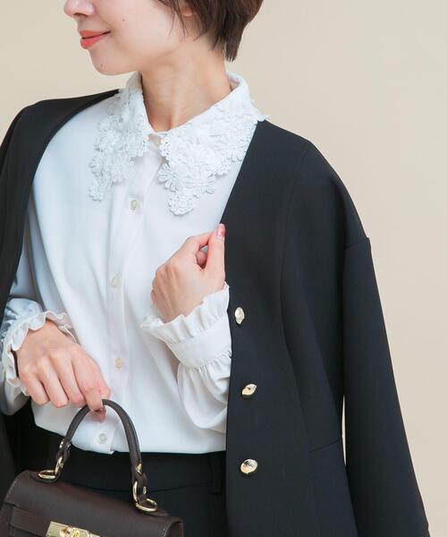 セール】『WEB/一部店舗限定』レースカラーブラウス（シャツ/ブラウス