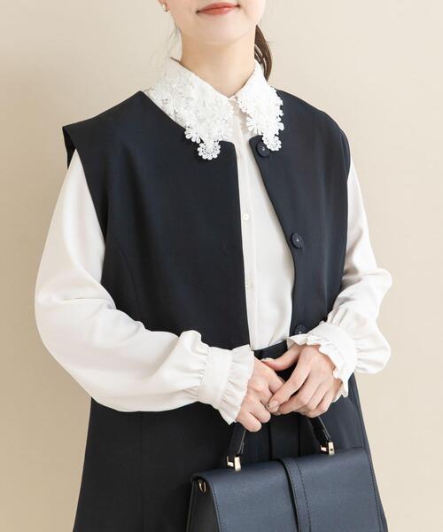 セール】『WEB/一部店舗限定』レースカラーブラウス（シャツ/ブラウス