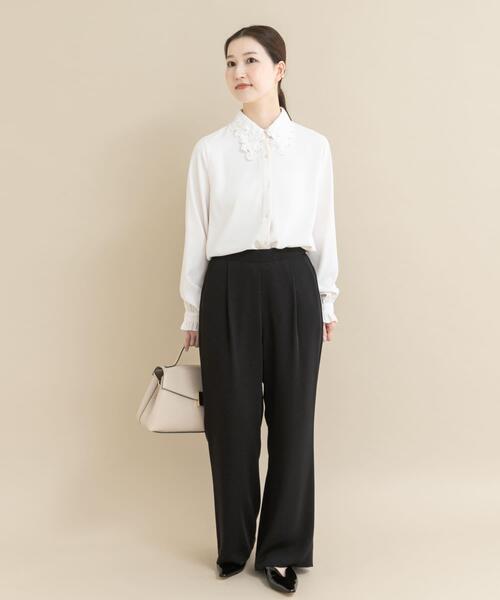 レースカラーブラウス　ホワイト WEB/一部店舗限定』レースカラーブラウス（シャツ/ブラウス）｜URBAN