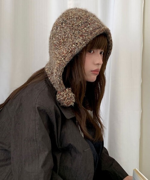 Vipoa（ヴィポア）の「Pompom mix kint cap（ネックウォーマー/スヌード・レディース・ピンク/ブラウン/チャコールグレー/オートミール/パープル系その他・FREE）」の17枚目の写真