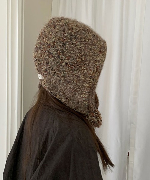 Vipoa（ヴィポア）の「Pompom mix kint cap（ネックウォーマー/スヌード・レディース・ピンク/ブラウン/チャコールグレー/オートミール/パープル系その他・FREE）」の15枚目の写真