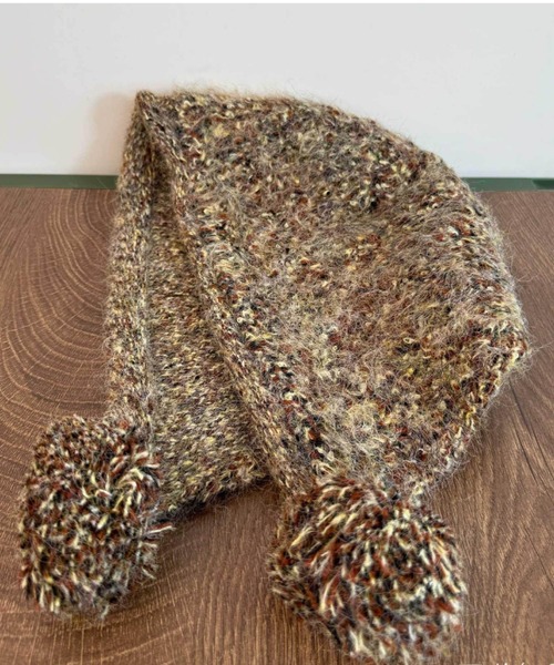 Vipoa（ヴィポア）の「Pompom mix kint cap（ネックウォーマー/スヌード・レディース・ピンク/ブラウン/チャコールグレー/オートミール/パープル系その他・FREE）」の21枚目の写真