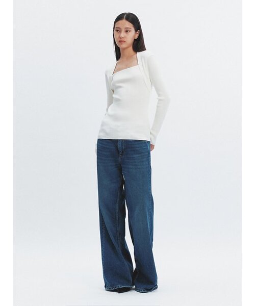 HAVELESS(ハブレス)の「MODAL BLEND SQUARE NECK KNIT TOP IVORY(ニット/セーター・レディース・その他・FREE)」の2枚目の写真