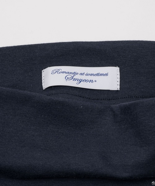 Smyeon(スミョン)の「Off-shoulder gathered tee/オフショルギャザーTシャツ(Tシャツ/カットソー・レディース・ライトブルー/ネイビー/ホワイト・FREE)」の19枚目の写真