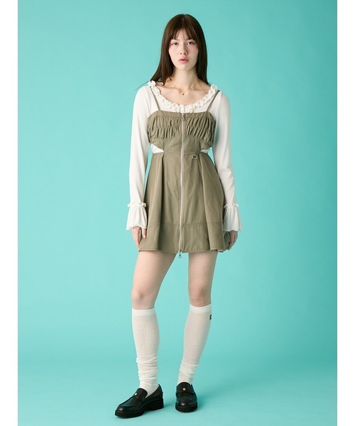 FURFUR(ファーファー)の「【WEB限定カラー】フリルカーディガン(カーディガン/ボレロ・レディース・グレー/ブラック/ライトピンク/ライトブルー/ホワイト/レッド・F)」の9枚目の写真