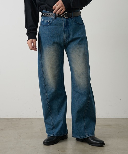 COLONY 2139（コロニートゥーワンスリーナイン）の「ヴィンテージライクカーブフレアデニムパンツ（デニムパンツ・メンズ・ブルー/ブラック/サックスブルー・SMALL/MEDIUM/LARGE）」の20枚目の写真