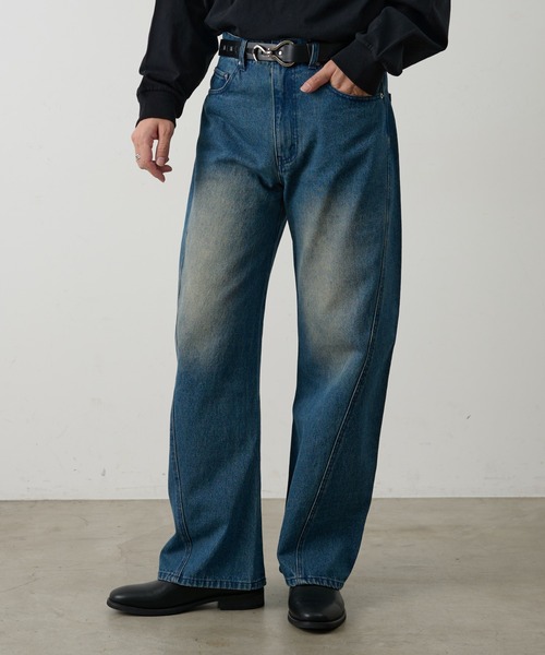 COLONY 2139（コロニートゥーワンスリーナイン）の「ヴィンテージライクカーブフレアデニムパンツ（デニムパンツ・メンズ・ブルー/ブラック/サックスブルー・SMALL/MEDIUM/LARGE）」の21枚目の写真