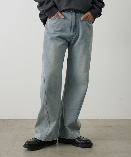 COLONY 2139（コロニートゥーワンスリーナイン）の「ヴィンテージライクカーブフレアデニムパンツ（デニムパンツ・メンズ・ブルー/ブラック/サックスブルー・SMALL/MEDIUM/LARGE）」の15枚目の写真