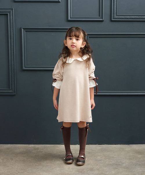 Rora（ローラ）の「エマリー リボン ハイソックス（ソックス/靴下・キッズ・ブラック/アイボリー/ブラウン/チャコールグレー・18-20cm/16-18cm/14-16cm/20-22cm）」の22枚目の写真