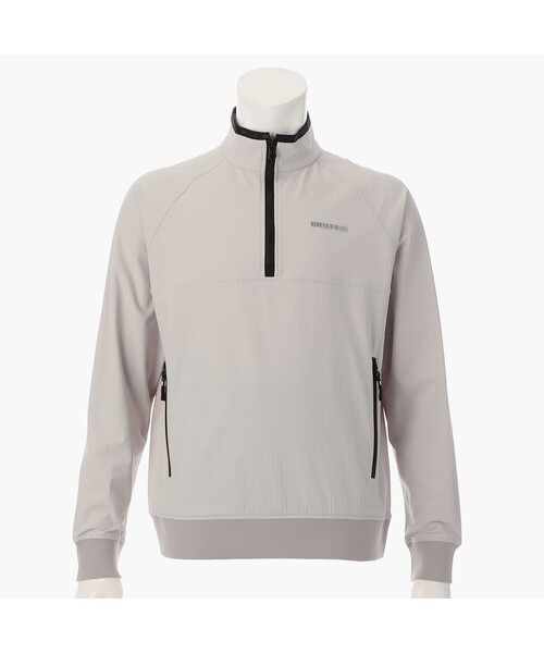 BRIEFING（ブリーフィング）の「【BRIEFING GOLF／ブリーフィングゴルフ】MS STORMFLEECE HALFZIP TOP（ブルゾン・メンズ・ブラック/ライトグレー/チャコール・L）」の3枚目の写真
