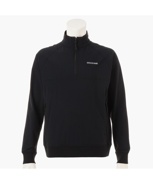 BRIEFING（ブリーフィング）の「【BRIEFING GOLF／ブリーフィングゴルフ】MS STORMFLEECE HALFZIP TOP（ブルゾン・メンズ・ブラック/ライトグレー/チャコール・L）」の2枚目の写真