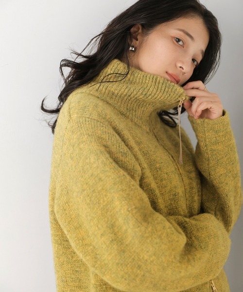 Bou Jeloud（ブージュルード）の「シャギーニットジップコート（その他アウター・レディース・グリーン・FREE）」の4枚目の写真