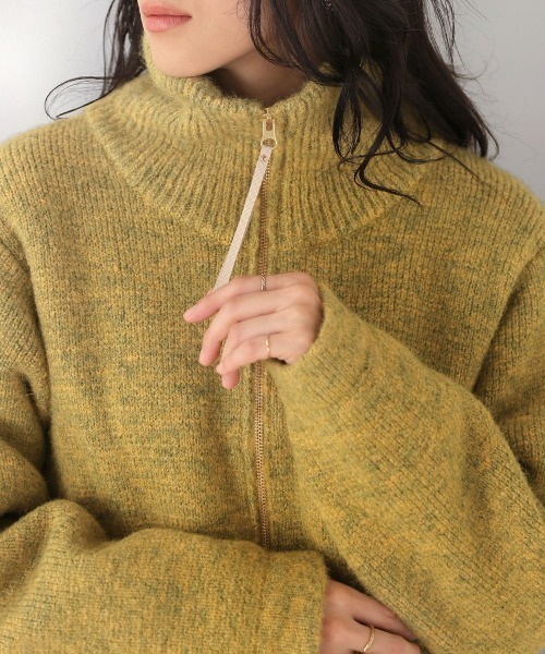 Bou Jeloud（ブージュルード）の「シャギーニットジップコート（その他アウター・レディース・グリーン・FREE）」の8枚目の写真