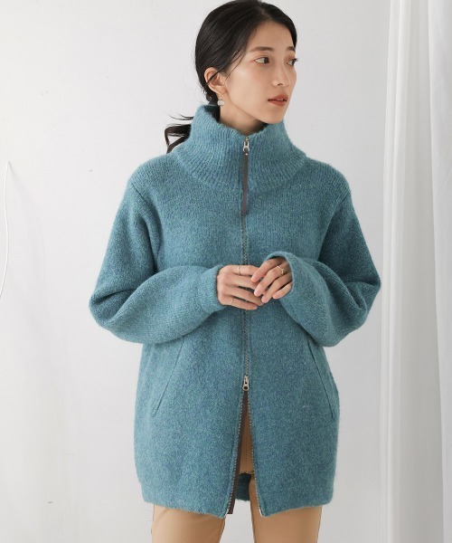 Bou Jeloud（ブージュルード）の「シャギーニットジップコート（その他アウター・レディース・グリーン・FREE）」の16枚目の写真