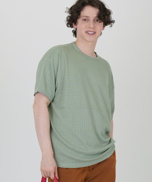 THE-ABON(エイボン)の「ベーシックスクエア半袖Tシャツグリーン(Tシャツ/カットソー・メンズ・グリーン・FREE)」の1枚目の写真