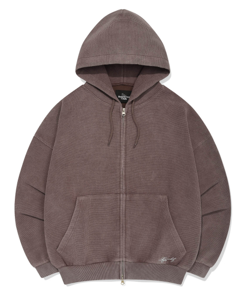 Retriever Club（レトリーバークラブ）の「SCRIPT WAFFLE HOOD ZIP UP [BROWN]（パーカー・レディース・その他・S/M）」の11枚目の写真