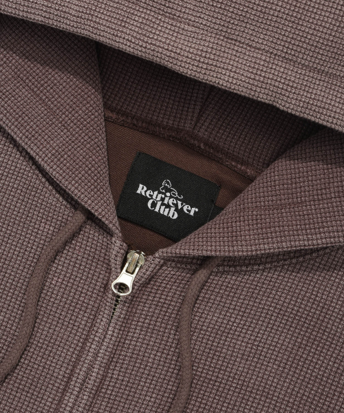 Retriever Club（レトリーバークラブ）の「SCRIPT WAFFLE HOOD ZIP UP [BROWN]（パーカー・レディース・その他・S/M）」の5枚目の写真
