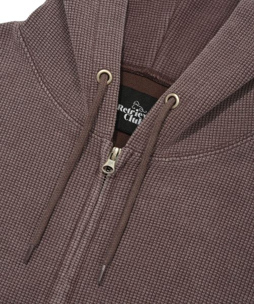 Retriever Club（レトリーバークラブ）の「SCRIPT WAFFLE HOOD ZIP UP [BROWN]（パーカー・レディース・その他・S/M）」の6枚目の写真