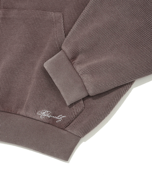 Retriever Club（レトリーバークラブ）の「SCRIPT WAFFLE HOOD ZIP UP [BROWN]（パーカー・レディース・その他・S/M）」の7枚目の写真