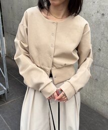 ダンボールタックスリーブカーディガン