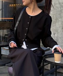 CAPRICIEUX LE'MAGE | ダンボールタックスリーブカーディガン(Tシャツ/カットソー)