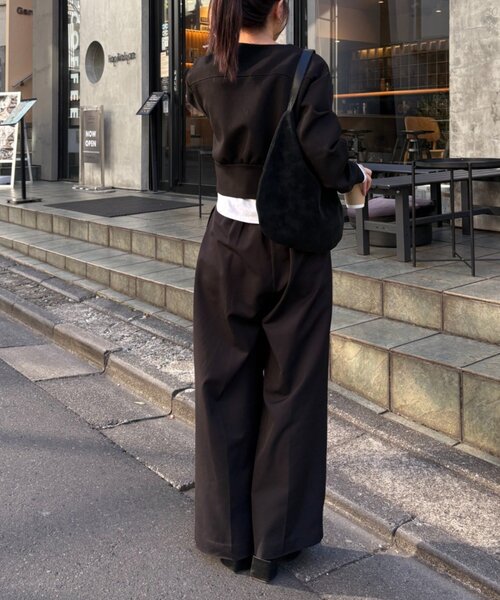 CAPRICIEUX LE'MAGE（カプリシューレマージュ）の「ダンボールタックスリーブカーディガン（Tシャツ/カットソー・レディース・オフホワイト/グレー/ブラック/ベージュ・FREE）」の18枚目の写真