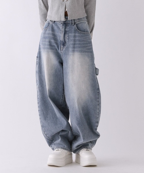 repipi armario（レピピ アルマリオ）の「デニムカーブペインターパンツ（デニムパンツ・キッズ・カモフラージュ/ブラック/ブルー・MEDIUM/LARGE/SMALL）」の12枚目の写真