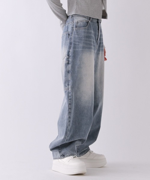 repipi armario（レピピ アルマリオ）の「デニムカーブペインターパンツ（デニムパンツ・キッズ・カモフラージュ/ブラック/ブルー・MEDIUM/LARGE/SMALL）」の13枚目の写真