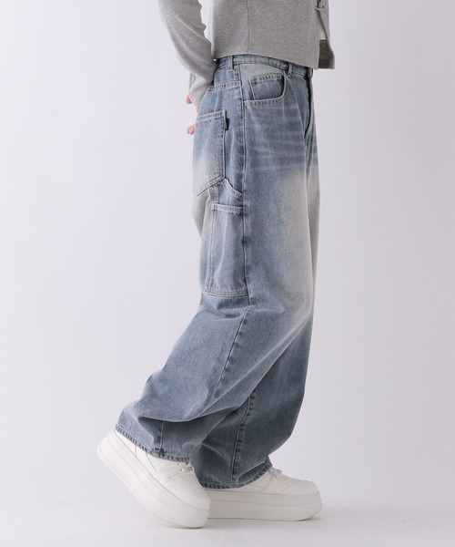 repipi armario（レピピ アルマリオ）の「デニムカーブペインターパンツ（デニムパンツ・キッズ・カモフラージュ/ブラック/ブルー・MEDIUM/LARGE/SMALL）」の14枚目の写真