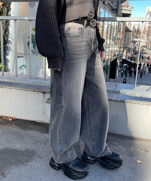 repipi armario（レピピ アルマリオ）の「デニムカーブペインターパンツ（デニムパンツ・キッズ・カモフラージュ/ブラック/ブルー・MEDIUM/LARGE/SMALL）」の16枚目の写真