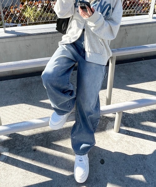 repipi armario（レピピ アルマリオ）の「デニムカーブペインターパンツ（デニムパンツ・キッズ・カモフラージュ/ブラック/ブルー・MEDIUM/LARGE/SMALL）」の21枚目の写真