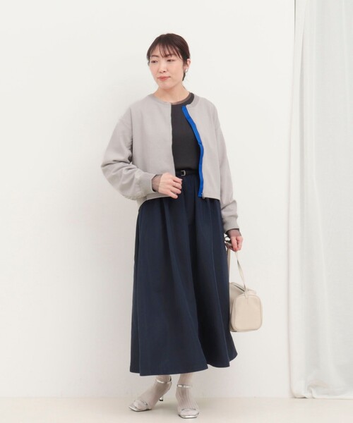 MICO COULIER（ミコクリエ）の「ケーブルドッキングカーディガン（カーディガン/ボレロ・レディース・オフホワイト/ライトグレー・38）」の10枚目の写真