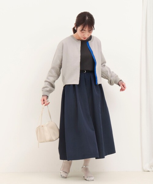 MICO COULIER（ミコクリエ）の「ケーブルドッキングカーディガン（カーディガン/ボレロ・レディース・オフホワイト/ライトグレー・38）」の12枚目の写真