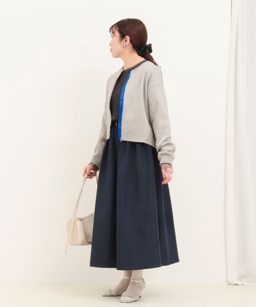 MICO COULIER（ミコクリエ）の「ケーブルドッキングカーディガン（カーディガン/ボレロ・レディース・オフホワイト/ライトグレー・38）」の13枚目の写真