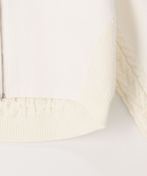 MICO COULIER（ミコクリエ）の「ケーブルドッキングカーディガン（カーディガン/ボレロ・レディース・オフホワイト/ライトグレー・38）」の20枚目の写真