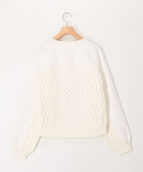 MICO COULIER（ミコクリエ）の「ケーブルドッキングカーディガン（カーディガン/ボレロ・レディース・オフホワイト/ライトグレー・38）」の21枚目の写真
