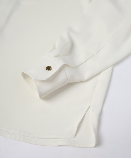 CULLNI（クルニ）の「Double Cloth Chin Tab Long Sleeve Shirt（シャツ/ブラウス・メンズ・ホワイト/ネイビー/ブラック/グレー・0/1/2）」の11枚目の写真