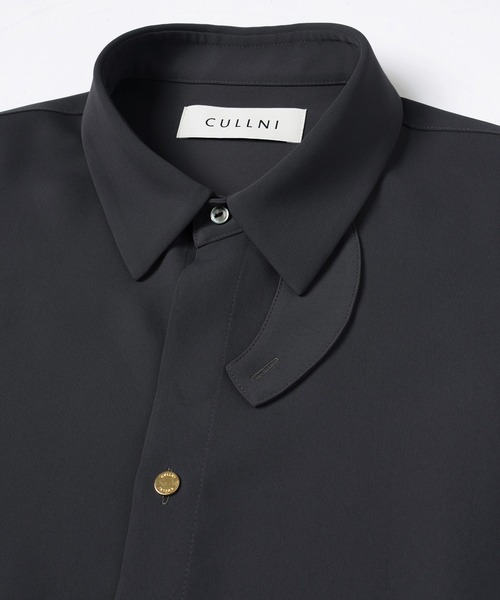 CULLNI（クルニ）の「Double Cloth Chin Tab Long Sleeve Shirt（シャツ/ブラウス・メンズ・ホワイト/ネイビー/ブラック/グレー・0/1/2）」の12枚目の写真