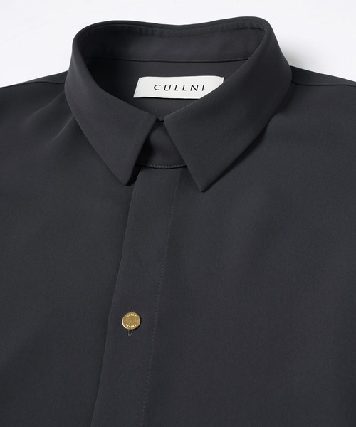 CULLNI（クルニ）の「Double Cloth Chin Tab Long Sleeve Shirt（シャツ/ブラウス・メンズ・ホワイト/ネイビー/ブラック/グレー・0/1/2）」の13枚目の写真