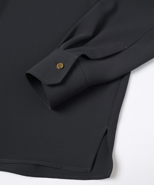 CULLNI（クルニ）の「Double Cloth Chin Tab Long Sleeve Shirt（シャツ/ブラウス・メンズ・ホワイト/ネイビー/ブラック/グレー・0/1/2）」の14枚目の写真