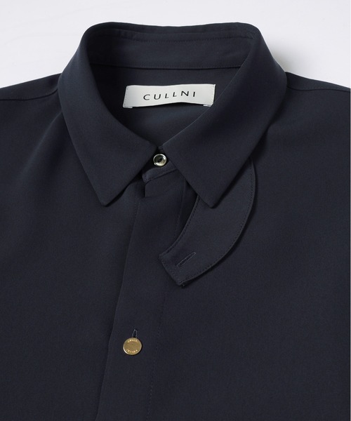 CULLNI（クルニ）の「Double Cloth Chin Tab Long Sleeve Shirt（シャツ/ブラウス・メンズ・ホワイト/ネイビー/ブラック/グレー・0/1/2）」の15枚目の写真