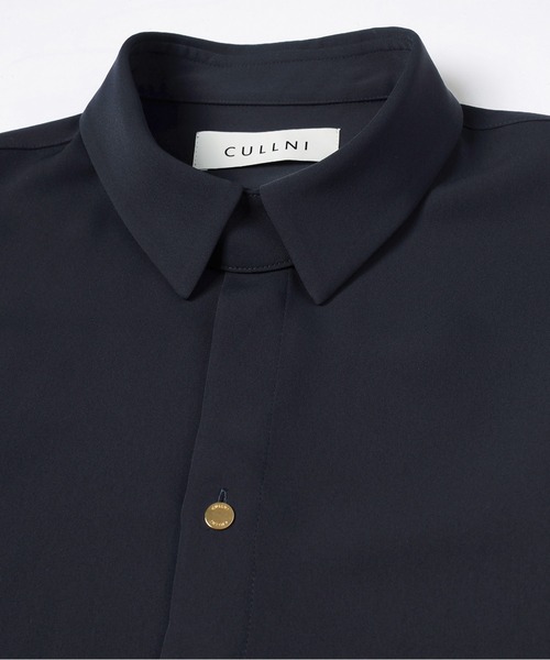 CULLNI（クルニ）の「Double Cloth Chin Tab Long Sleeve Shirt（シャツ/ブラウス・メンズ・ホワイト/ネイビー/ブラック/グレー・0/1/2）」の16枚目の写真