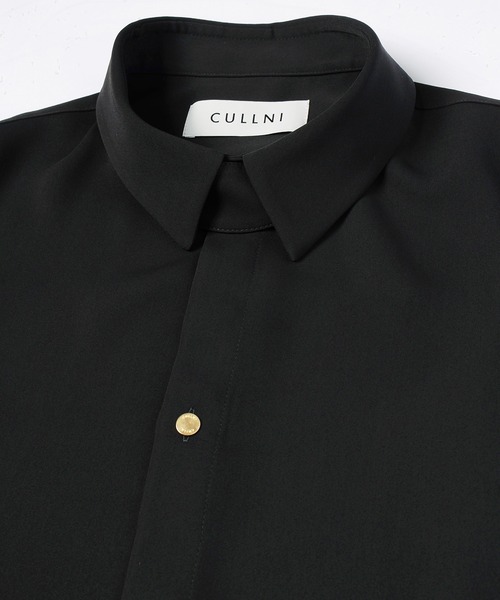 CULLNI（クルニ）の「Double Cloth Chin Tab Long Sleeve Shirt（シャツ/ブラウス・メンズ・ホワイト/ネイビー/ブラック/グレー・0/1/2）」の19枚目の写真