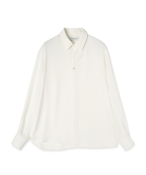 CULLNI（クルニ）の「Double Cloth Chin Tab Long Sleeve Shirt（シャツ/ブラウス・メンズ・ホワイト/ネイビー/ブラック/グレー・0/1/2）」の21枚目の写真