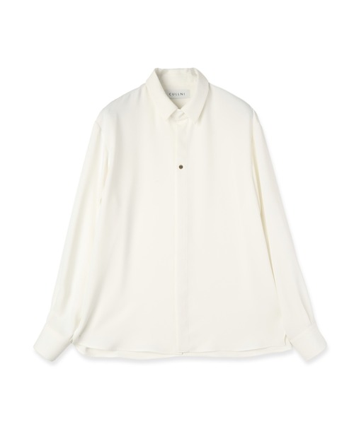 CULLNI（クルニ）の「Double Cloth Chin Tab Long Sleeve Shirt（シャツ/ブラウス・メンズ・ホワイト/ネイビー/ブラック/グレー・0/1/2）」の22枚目の写真